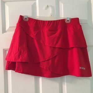 Red tennis skirt!